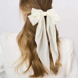 1/2 Pcs Fashion Solid Satin Spring Clip Simple Sweet Bowknot Hairpins Women Elegant Bow Ribbon Hair Clip Accessories for Girls 