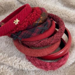 Red New Year Headbands Autumn/Winter Retro Woolen Knitting Hair Band for Woman Girls Temperament Hair Hoop Christmas Accessories