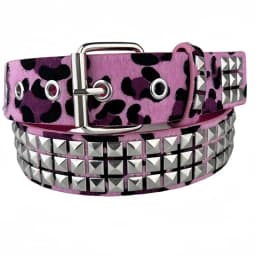 Women Camouflage Leopard Belts Heavy Metal Belt Y2K Rivet Inlay Faux Leather Belt Punk Hip Hop Rock Air Eye Jeans Decoration