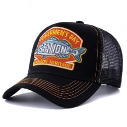 Hot Sale Unisex Summer Fishing Cap Breathable Mesh Trucker Hat Men Women Big Fish Fisherman Sports Snapback Hat Outdoor Cap