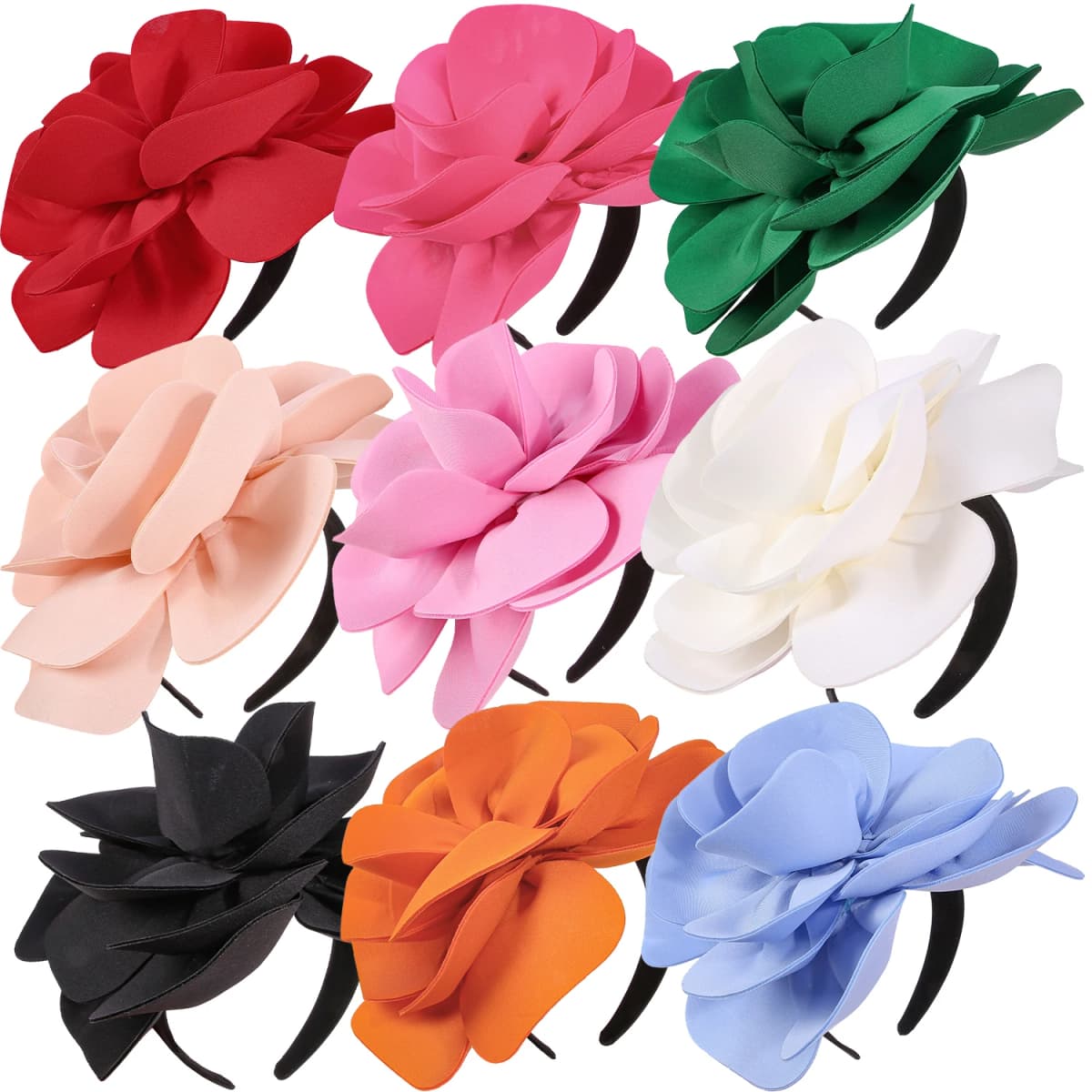 1PC 11inch Large Flower Headbands for Women Hair Flower Hairbands Hairhoops Headwear Girls Women Dinner Party Hair Accessories