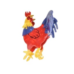 1pc cartoon color rooster clip made of acetic acid material; cute shark clip for ponytail; daily headwear accessory