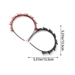 1/2 Pcs Woven Hairband Small Clip to Fix Bangs Multi-Layer Hollow Braided Hair Headband Hair Clip