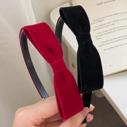 Elegant Velvet Bow Headband for Women Red Black Bowknot Hair Band Sweet Girls Hairband Party Hair Hoop Hair Accessories Headwear