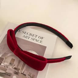 Elegant Velvet Bow Headband for Women Red Black Bowknot Hair Band Sweet Girls Hairband Party Hair Hoop Hair Accessories Headwear