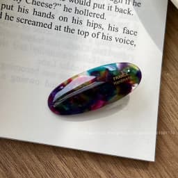 Fever blogger's same elliptical small hair clip, Korean French side clip, retro bangs clip, duckbill clip cute temperament