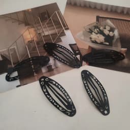 5PC Cute Retro Black BB Hairpins Hollow Hair Clips Simple Classical Design for Girls Hair Accessories Party Holiday O