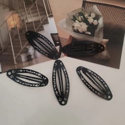 5PC Cute Retro Black BB Hairpins Hollow Hair Clips Simple Classical Design for Girls Hair Accessories Party Holiday O