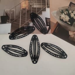 5PC Cute Retro Black BB Hairpins Hollow Hair Clips Simple Classical Design for Girls Hair Accessories Party Holiday O
