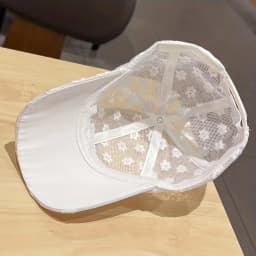 Lace Flower Thin Baseball Cap Female Spring And Summer Sunscreen Hollow Cap Breathable Sweet Adjustable Head Circumference