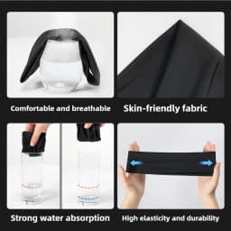 1/2Pcs Sports Headband for Men Fitness Sports Satin Head Band with Elasticity Yoga Sweat-Absorbent Headbands for Women and Men
