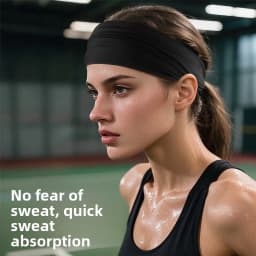 1/2Pcs Sports Headband for Men Fitness Sports Satin Head Band with Elasticity Yoga Sweat-Absorbent Headbands for Women and Men