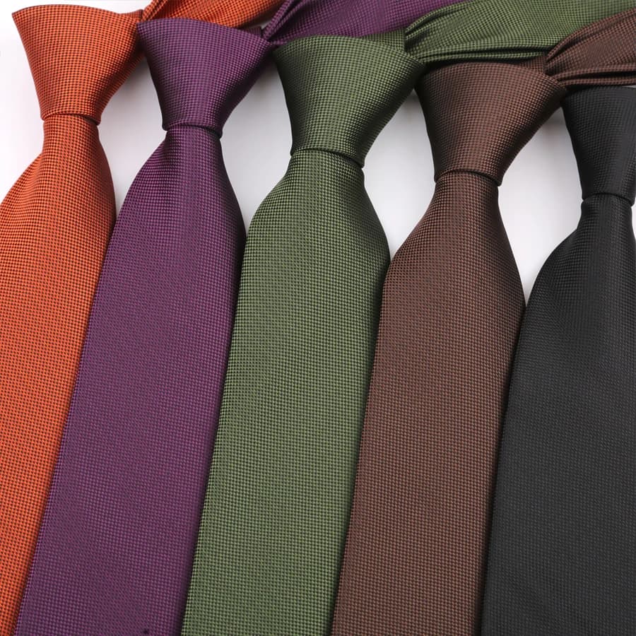 New 8CM Mens Necktie Solid Color Ties For Man Groom Jacquard Woven Neck Tie For Men Business Wedding Party