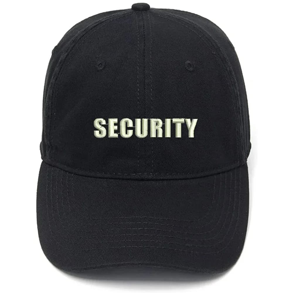 Lyprerazy Men's Baseball Cap Security Officer Guard Embroidery Hat Cotton Embroidered Casual Baseball Caps