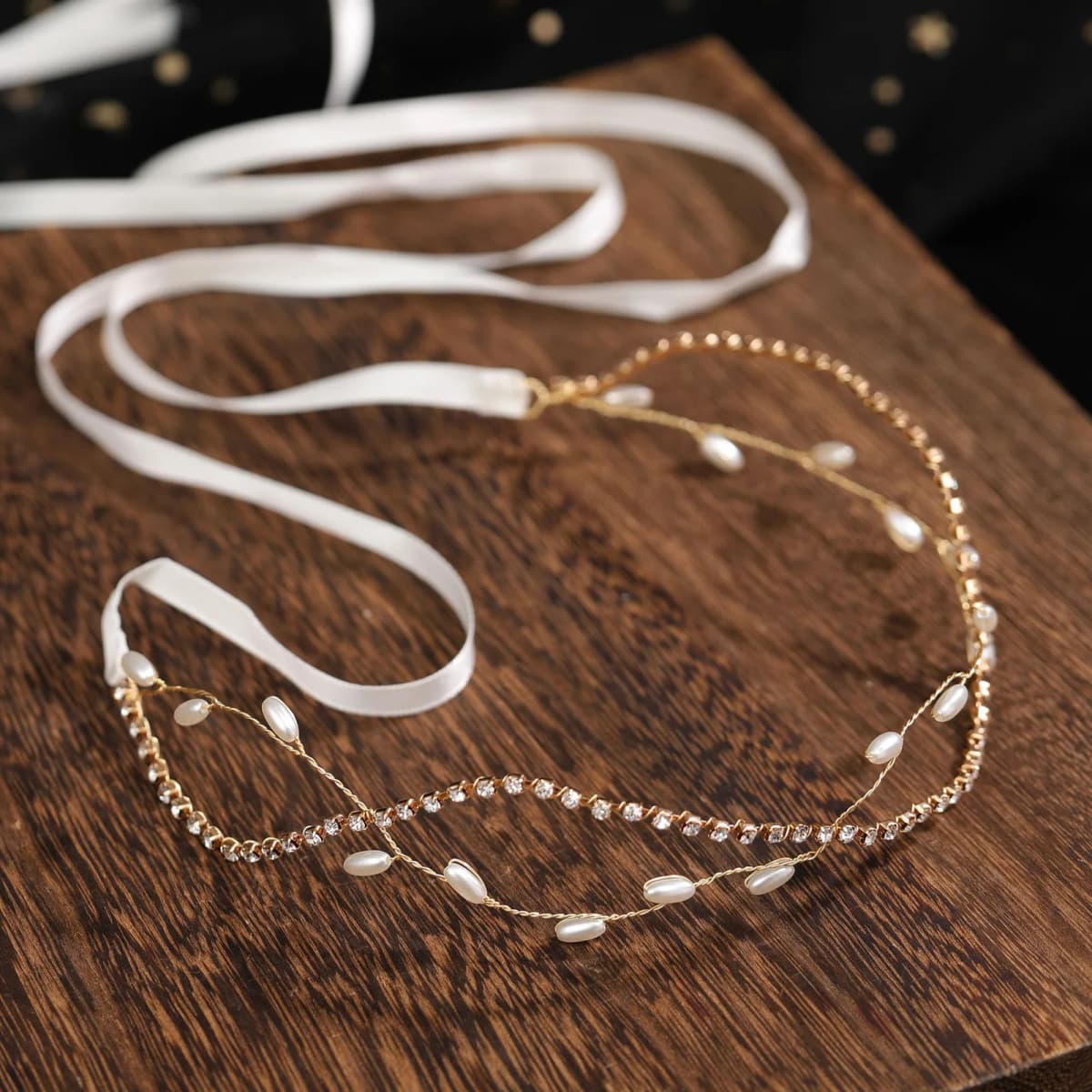 Pearl Bridal Headband Golden Crystal Banquet Hairband For Women Wedding Masquerade Hair Accessories Fashion Princess Tiaras