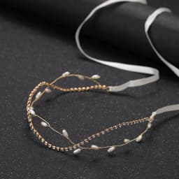 Pearl Bridal Headband Golden Crystal Banquet Hairband For Women Wedding Masquerade Hair Accessories Fashion Princess Tiaras