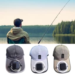 Summer Men Women Fan Baseball Hat Sun Block Baseball Hat with Solar Fan USB Charging Fan Breathable UV Block Outdoor Sunhats