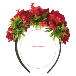 Spring Rose Flower Crowns Hair Bands Romantic Floral Garlands for Bride Wedding Women Stimulated Flower Wreaths Headband Girls