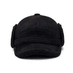 FS Vintage Black Brown Winter Baseball Cap For Men Thick Plush Bomber Hats Outdoor Windproof Women Earflap Hat Bone Masculino