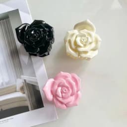 New French Three-dimensional Camellia Hair Claw Acrylic Elegant Flower Crab Hair Clips Hair Accessories Headdress for Women Girl