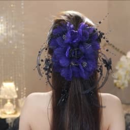 Women Luxury Autumn Winter French Style Flower Bead Feather Tassel Hair Accessories Female Hairpin Shark Hair Claw Headdress