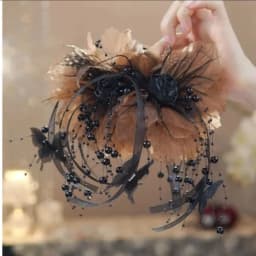 Women Luxury Autumn Winter French Style Flower Bead Feather Tassel Hair Accessories Female Hairpin Shark Hair Claw Headdress