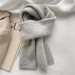 Fashion Cashmere Scarf Winter Knitting Men Women Thermal Scarf Wool Blend Neckerchief Solid Color Warmer Neck Cover New 2025