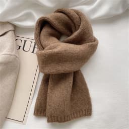 Fashion Cashmere Scarf Winter Knitting Men Women Thermal Scarf Wool Blend Neckerchief Solid Color Warmer Neck Cover New 2025