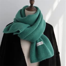 Fashion Cashmere Scarf Winter Knitting Men Women Thermal Scarf Wool Blend Neckerchief Solid Color Warmer Neck Cover New 2025
