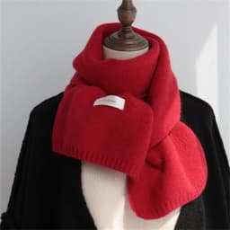 Fashion Cashmere Scarf Winter Knitting Men Women Thermal Scarf Wool Blend Neckerchief Solid Color Warmer Neck Cover New 2025