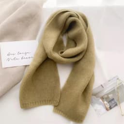 Fashion Cashmere Scarf Winter Knitting Men Women Thermal Scarf Wool Blend Neckerchief Solid Color Warmer Neck Cover New 2025