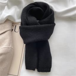 Fashion Cashmere Scarf Winter Knitting Men Women Thermal Scarf Wool Blend Neckerchief Solid Color Warmer Neck Cover New 2025