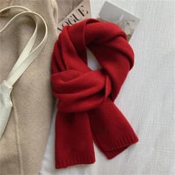 Fashion Cashmere Scarf Winter Knitting Men Women Thermal Scarf Wool Blend Neckerchief Solid Color Warmer Neck Cover New 2025