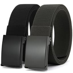 Men Female Belts Military Nylon Adjustable Belt Outdoor Travel Tactical Waist Belt with Plastic Buckle for Pants 125cm