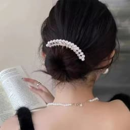 Pearl Water Diamond Metal Pan Hair Insert Comb Ball Head Party Pan Hair Comb Hairpin Wedding Holiday Gift Hair Accessory