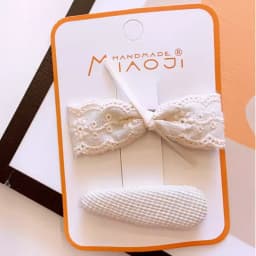 2Pcs/Set Girls Cloth Hair Clips Baby Cute Bow Hairpins Kids Floral Hairclip Lace Embroidery Hair Pins And Clips Hair Accessories