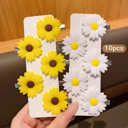 10 Sunflower Hair Clips Sweet and Stylish Flower Hair Clips Suitable for Daily Use Hair Accessories