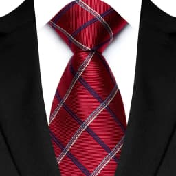 Luxury 8CM Mens Necktie Red Color Solid Stripes Paisley Ties For Man Groom Jacquard Woven Neck Tie For Business Wedding Party