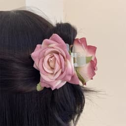 Fashion Peony Flower Flower Hair Claw Cloth Shark Clip Rose Hair Clip Cute Hairpin Korean Style Headwear Large Shark Clip Daily