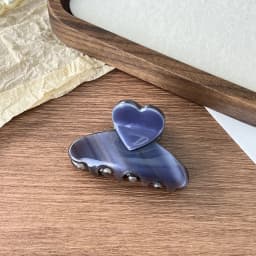 1pc Korean Acetate Grab Clip French Elegant Love Half-Tie Hairpin, High-Quality Temperament Bangs Clip Headwear