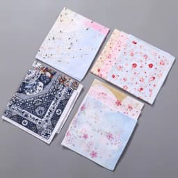 6pcs Women's Antique Old-fashioned Pure Cotton Water-absorbing Sweat-wiping Handkerchief Thin Printed Cotton Hand Towel Square