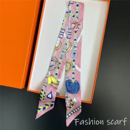 French New Style Scarf Heart Leather Buckle Feather Pattern Bow Ribbon for Women Tied Bags Necktie Multifunctional Accessories