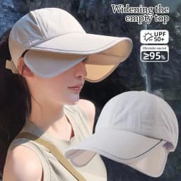 Outdoor Sun Hat Golf UV Protection Wide Brim Summer Sports Cap Full Face Cover Adjustable for Men Women