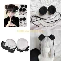 49MD Chunli Hair Bun Covers Headwear Hair Hoop Handmade Cosplay Accessories Chun Cosplay Women's Superior Street Figh