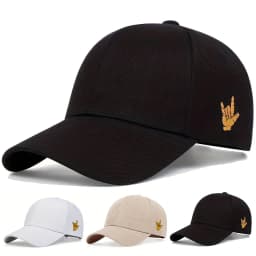 Unisex Side Finger Embroidery Baseball Caps Spring And Autumn Outdoor Adjustable Casual Hats Sunscreen Hat Sports Cap