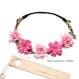 1PC Bride and Bridesmaid Headpiece, Flower Wreath, Hairband, Hair Accessory, Wrist Flower, for Travel, Seaside Vacation