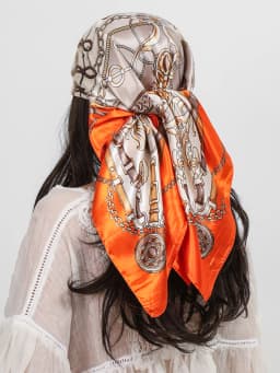 Luxury Brand Square Silk Scarves Women Hijab Shawls Print Kerchief Femme Head Scarf Foulard Bandana Beach Pareo 90cm