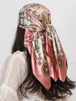 Luxury Brand Square Silk Scarves Women Hijab Shawls Print Kerchief Femme Head Scarf Foulard Bandana Beach Pareo 90cm