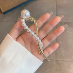 Elegant Glitter Pearl Hair Clip For Women Trendy Twisted Hair Clip Girls Fashion Daily Life Hair Accessory Jewelry Hair Pin