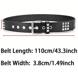 Trend Rivet Belt Heavy Metal Belt Men Women Punk Nightclub Rock Style Belt Jeans Belt Y2K Belt Fashion Decoration Women's Belts